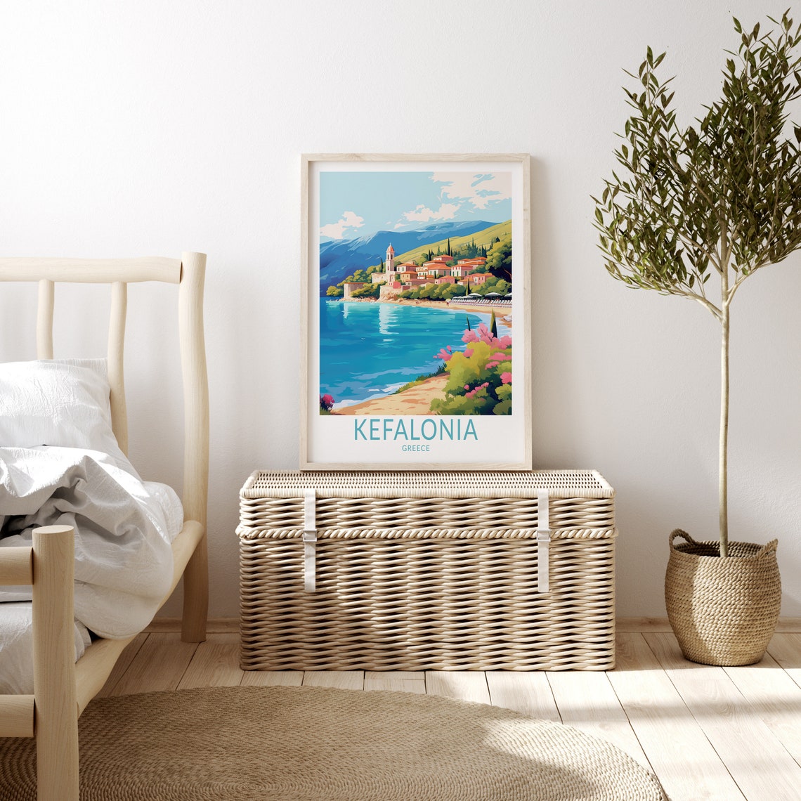 Kefalonia Travel Poster Kefalonia Greece Poster Print Kefalonia Greece Custom Travel Print Personalized Travel Poster Birthday Gifts - Image 3
