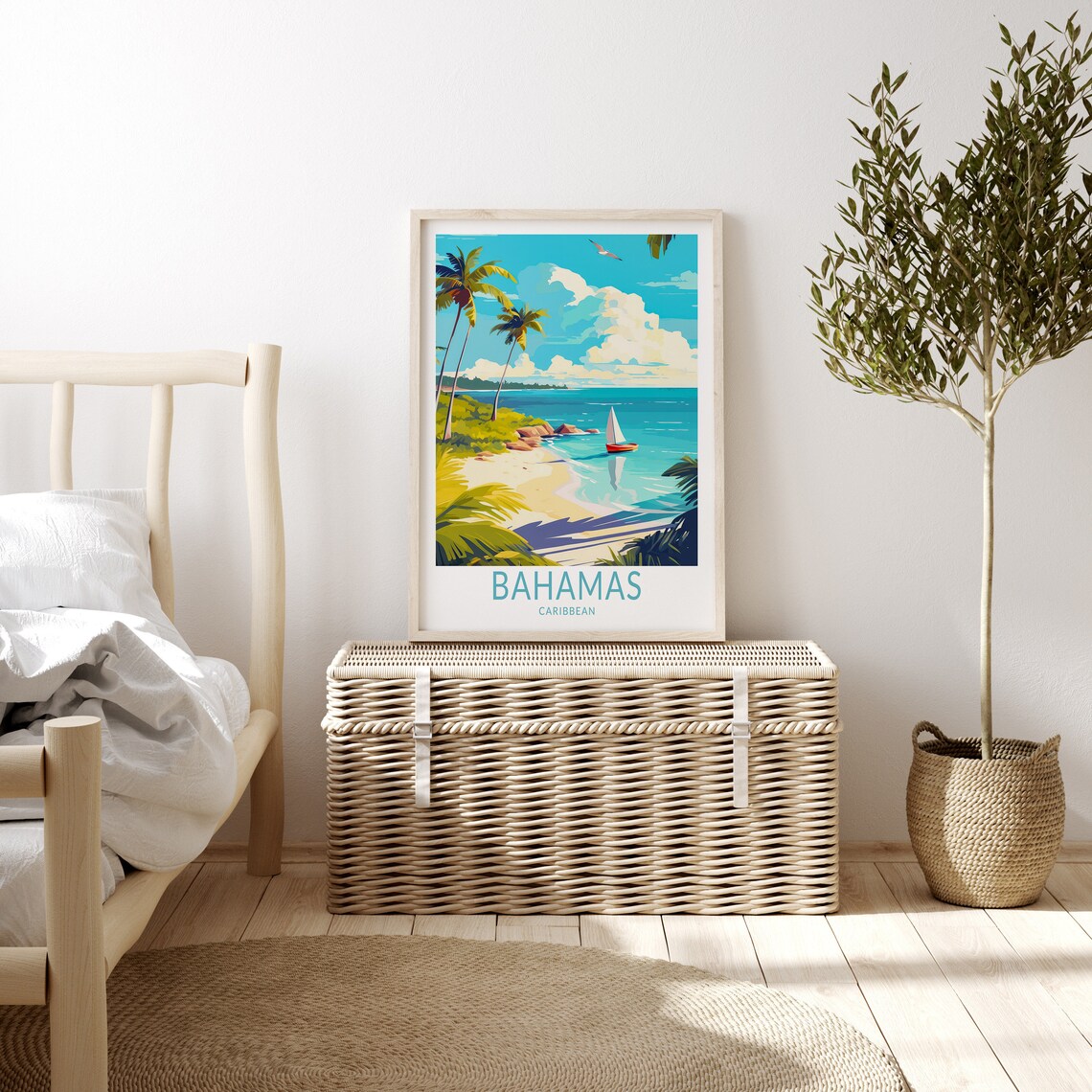 Bahamas Caribbean Travel Poster, Custom Print - Image 3