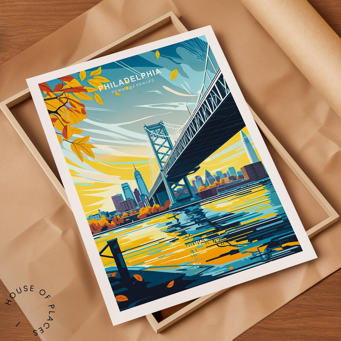 Philadelphia Pennsylvania Travel Poster, City Art Print - Image 2