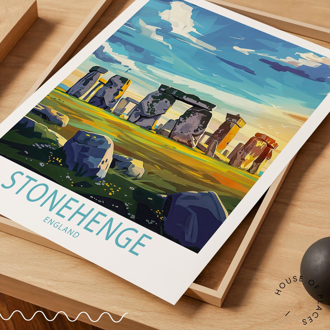 Stonehenge England Travel Poster, England Travel Print - Image 3