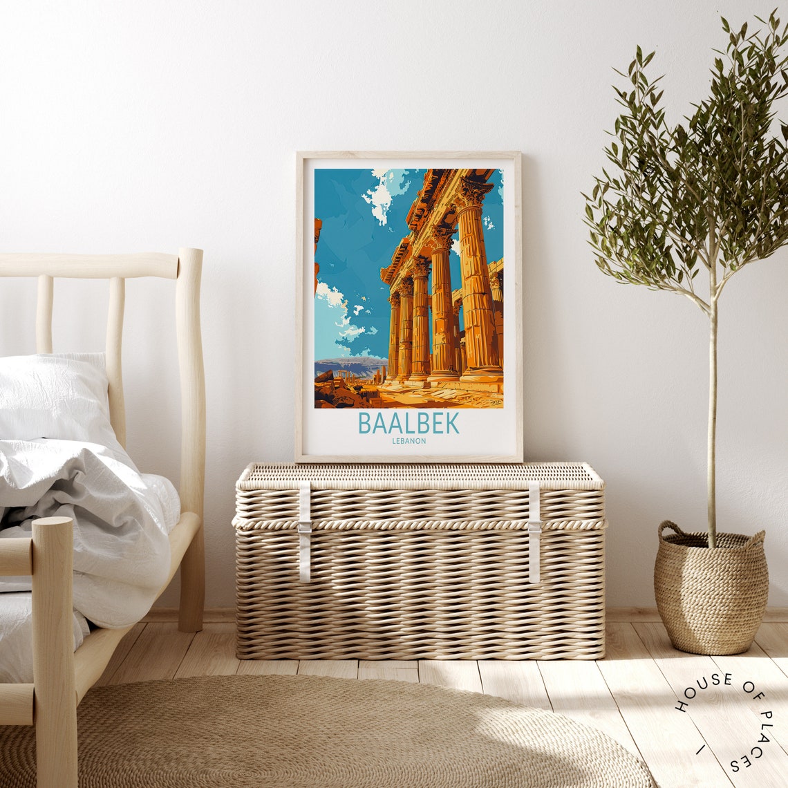 Baalbek Lebanon Print Lebanon Travel Wall Art Baalbek Custom Travel Poster Temple Of Bacchus Poster Personalised Gifts - Image 3