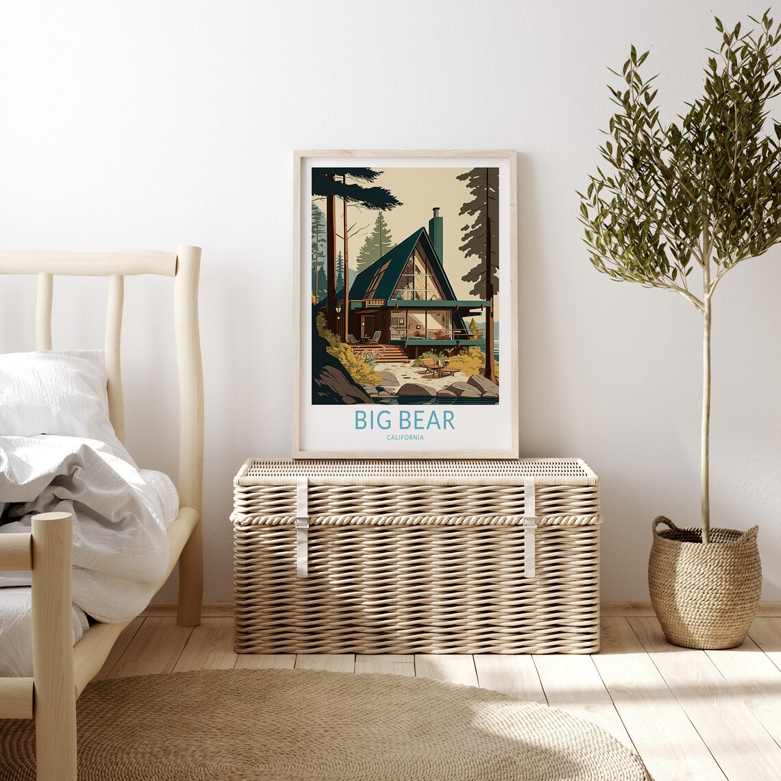 Big Bear Travel Poster, California Wall Art Print - Image 3