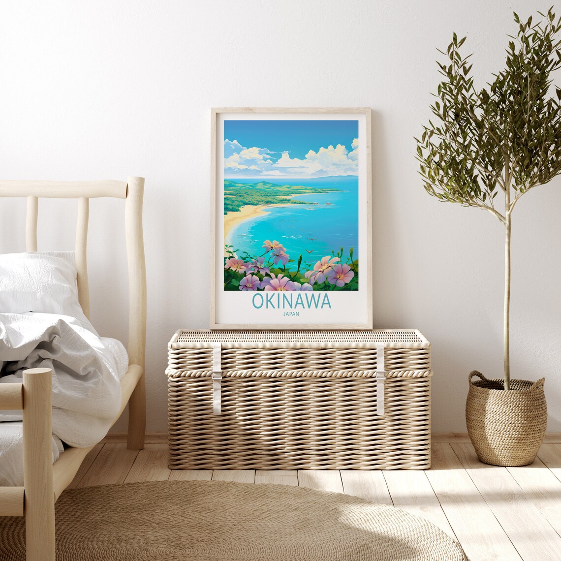 Okinawa Tokyo Japan Travel Poster, Japanese Wall Art - Image 3