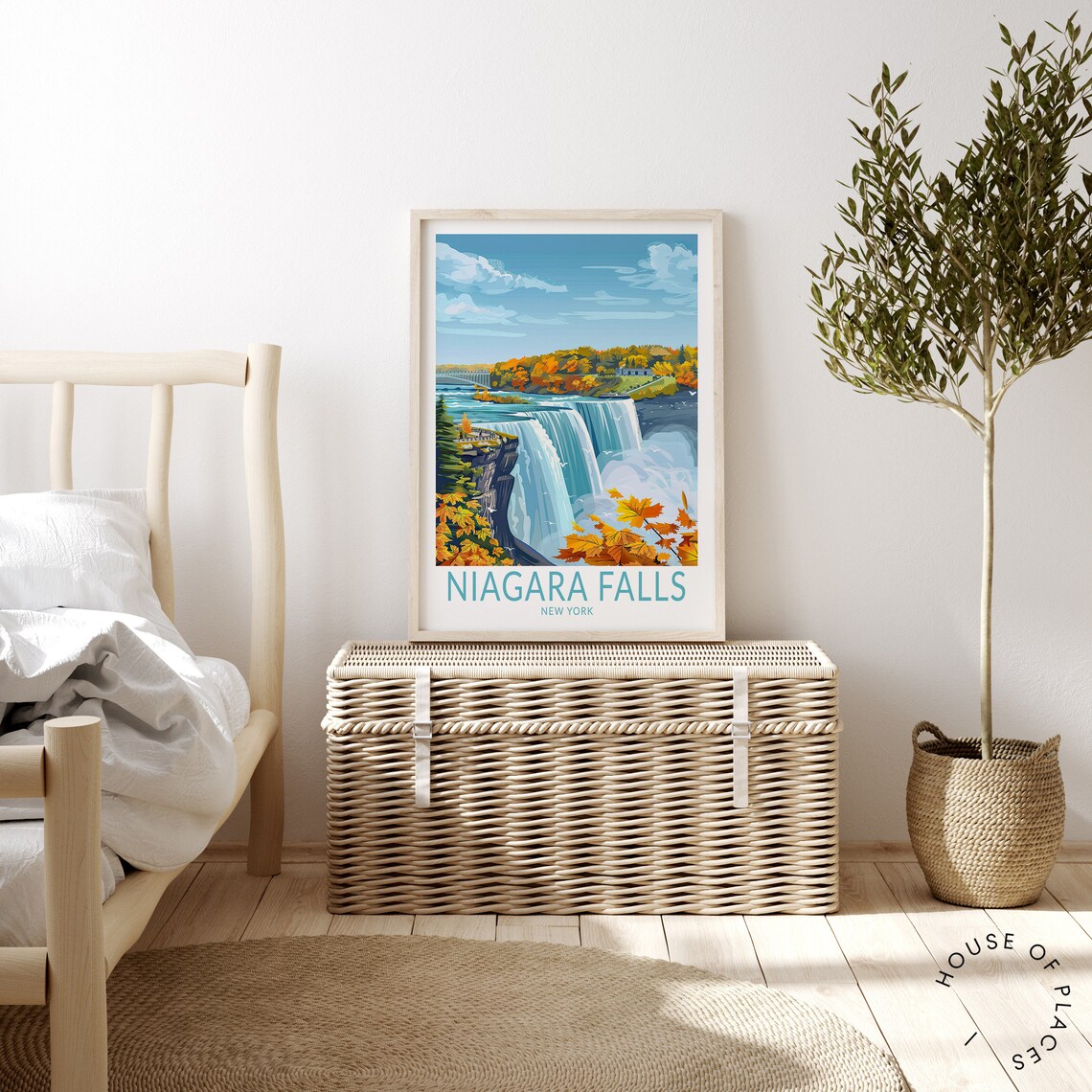 Niagara Falls New York Travel Poster, USA Wall Art - Image 3