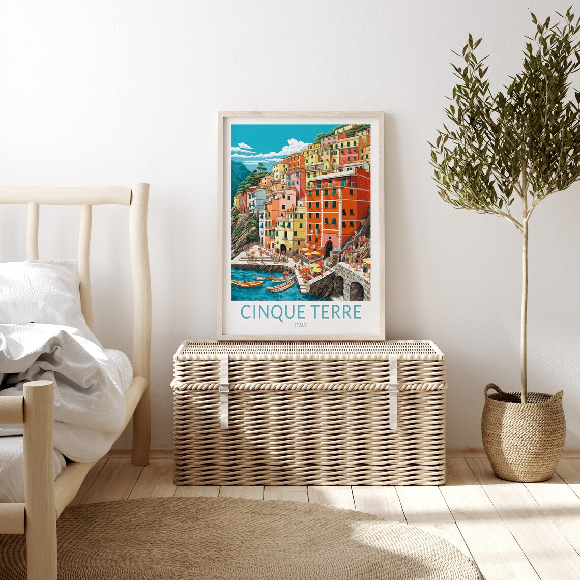 Cinque Terre Italy Travel Poster, City Wall Art - Image 3