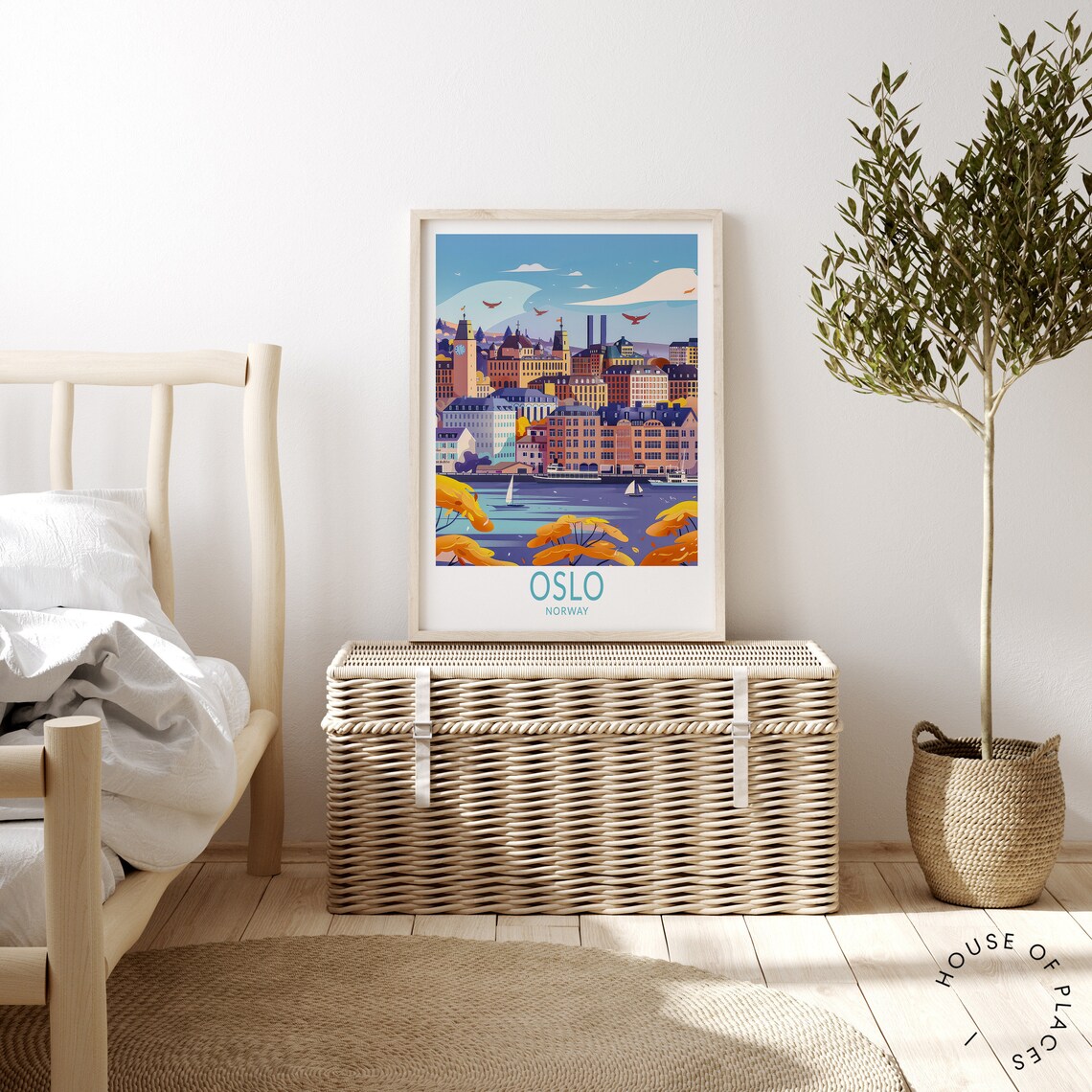 Oslo Norway Travel Poster, Europe Wall Art Print - Image 3