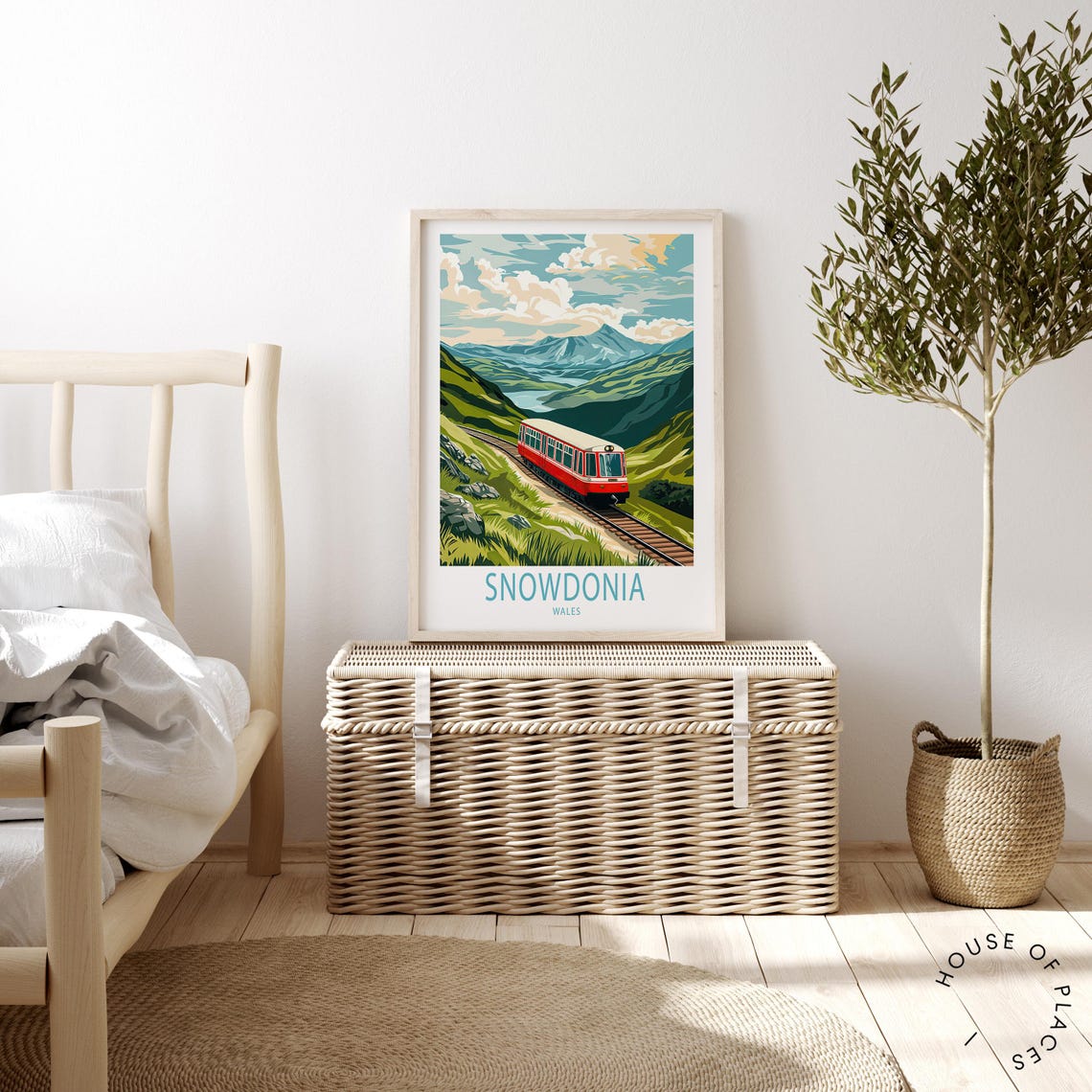 Snowdonia Travel Poster Wales Wall Art Snowdonia Wales Print Birthday Gifts Wedding Gifts Home Decor Custom Travel Poster - Image 2