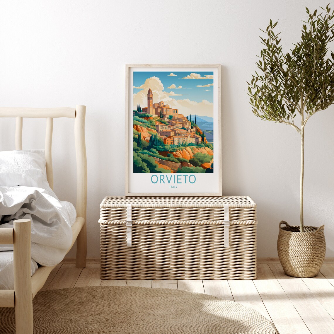 Orvieto Italy Travel Poster, Tuscany Wall Art - Image 3