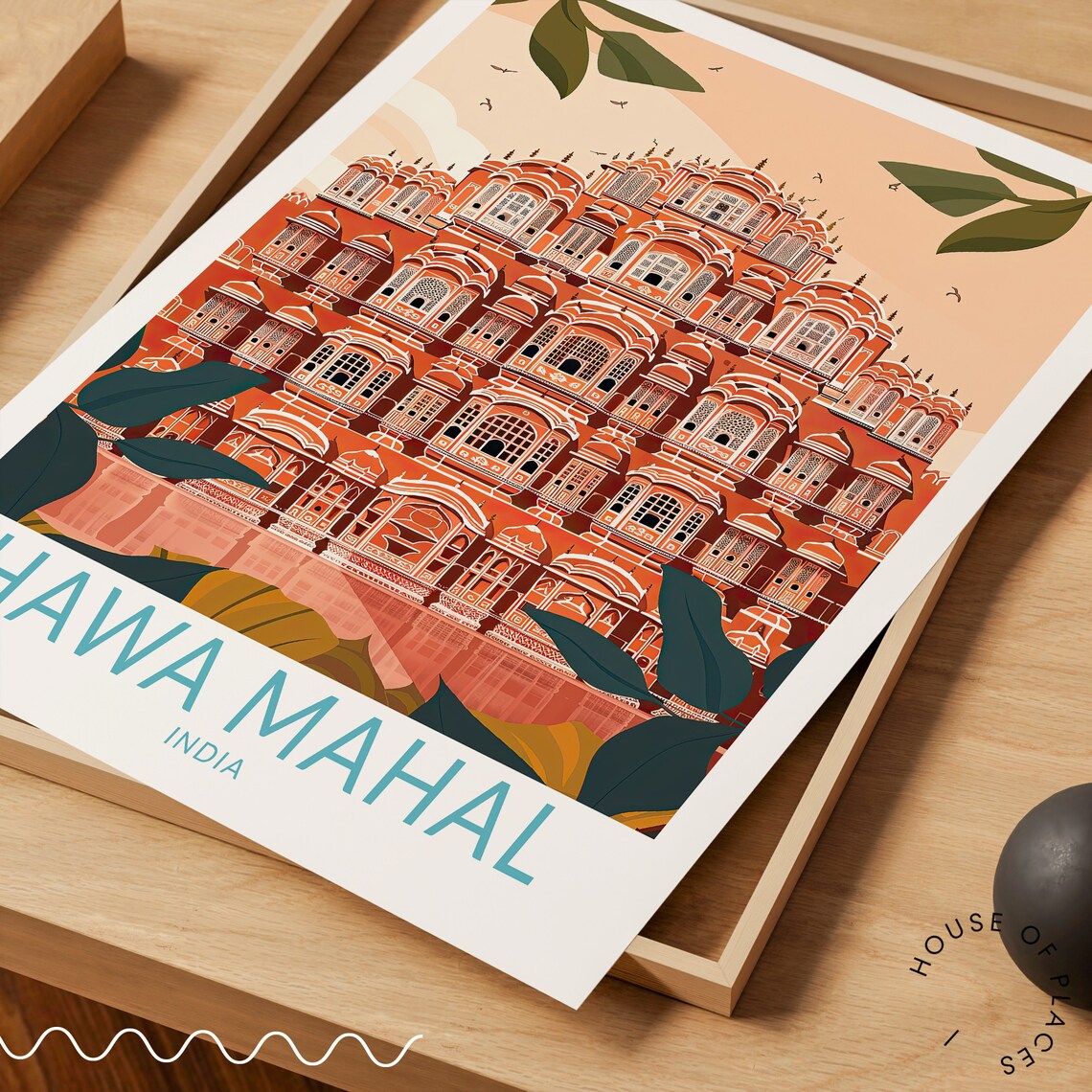 Hawa Mahal Travel Poster, India Wall Art Print - Image 3