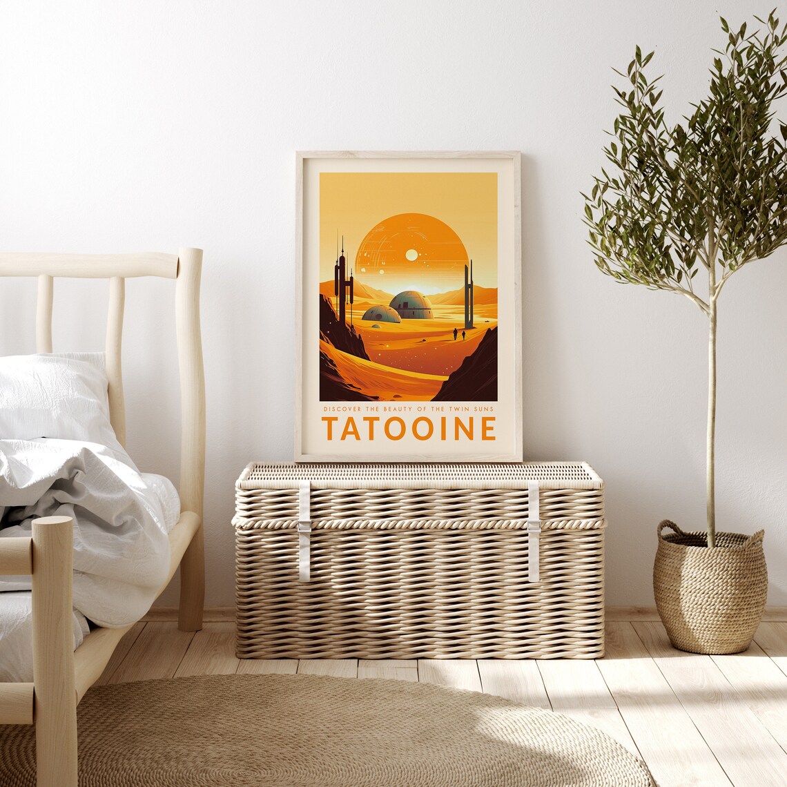 Star Wars Tatooine Retro Travel Poster Print - Image 3