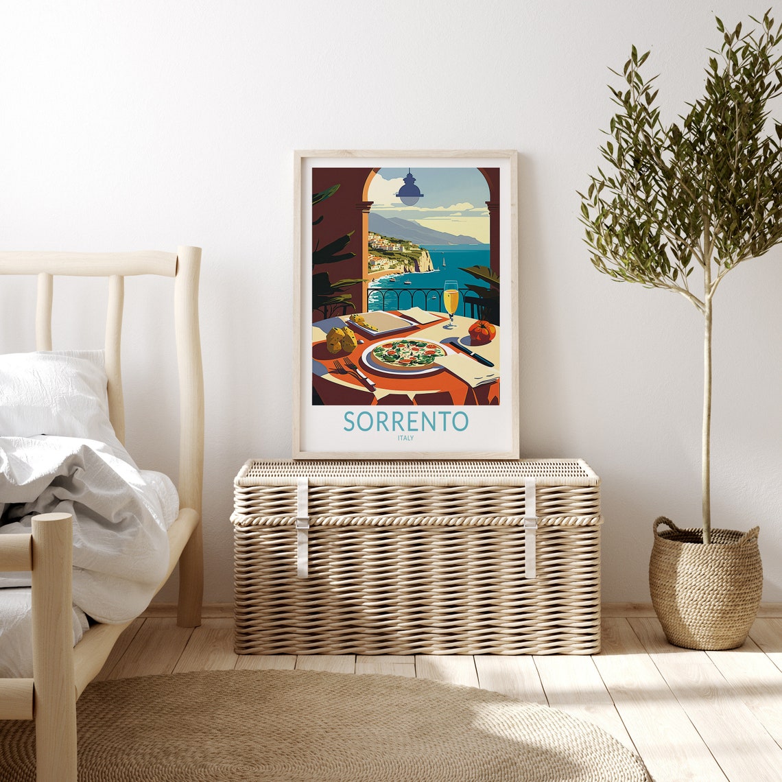 Sorrento Italy Coast Travel Print Sorrento Italy Food Travel Poster Print Sorrentofood Wall Art Italy Coast Food Travel Wall Decor - Image 3