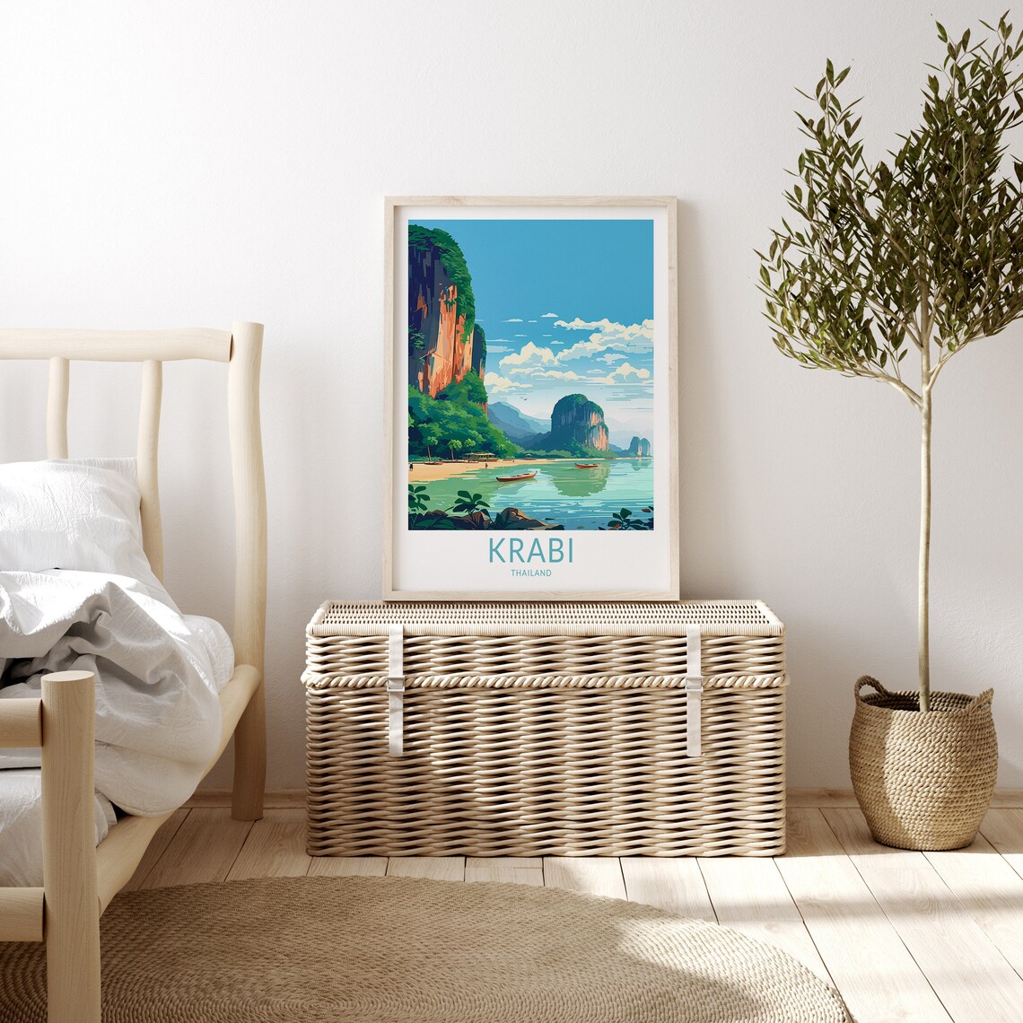 Krabi Thailand Travel Poster, Honeymoon Destination - Image 3