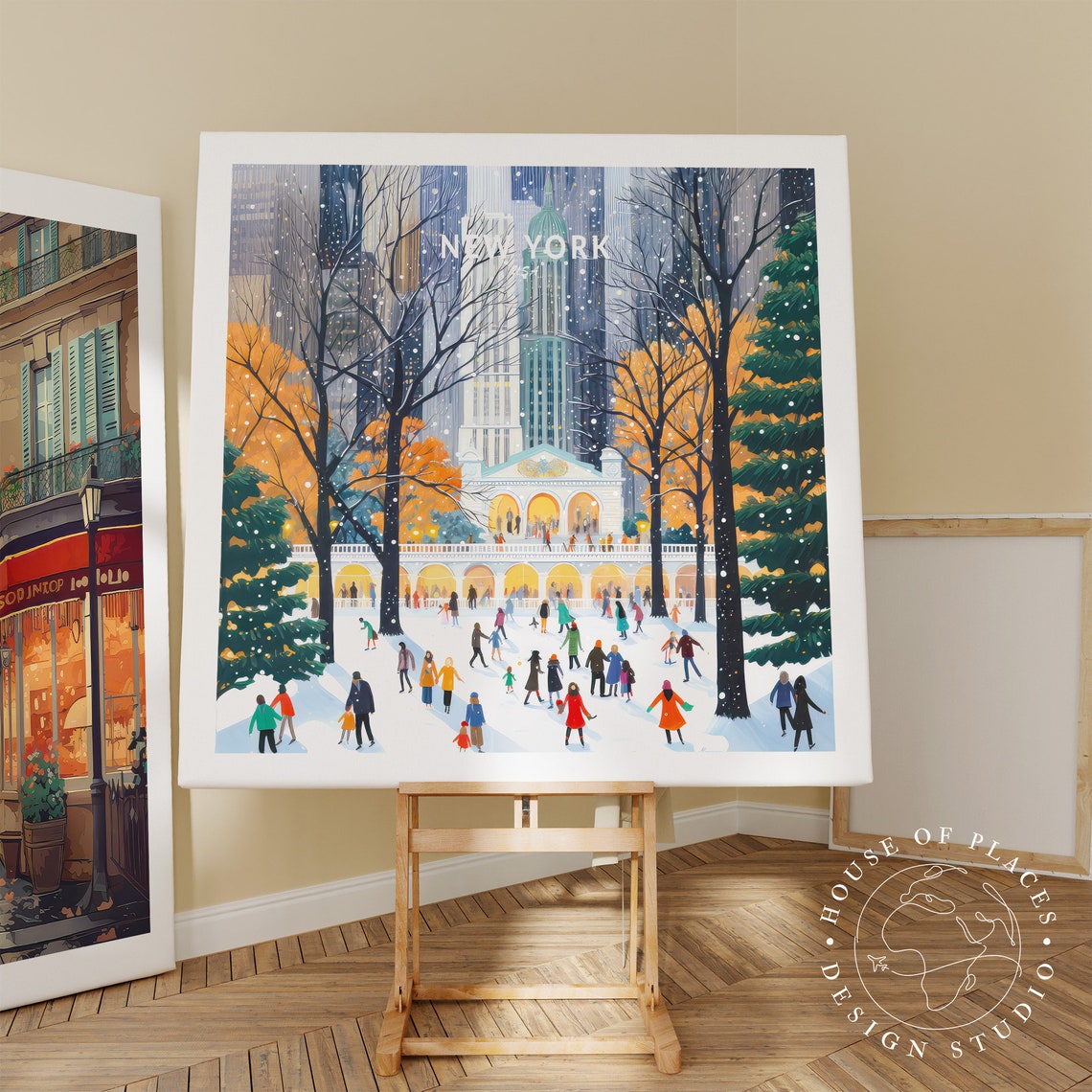 New York Central Park Travel Print New York City Travel Poster Square Wall Art New Yorker Birthday Present City Print - Image 2