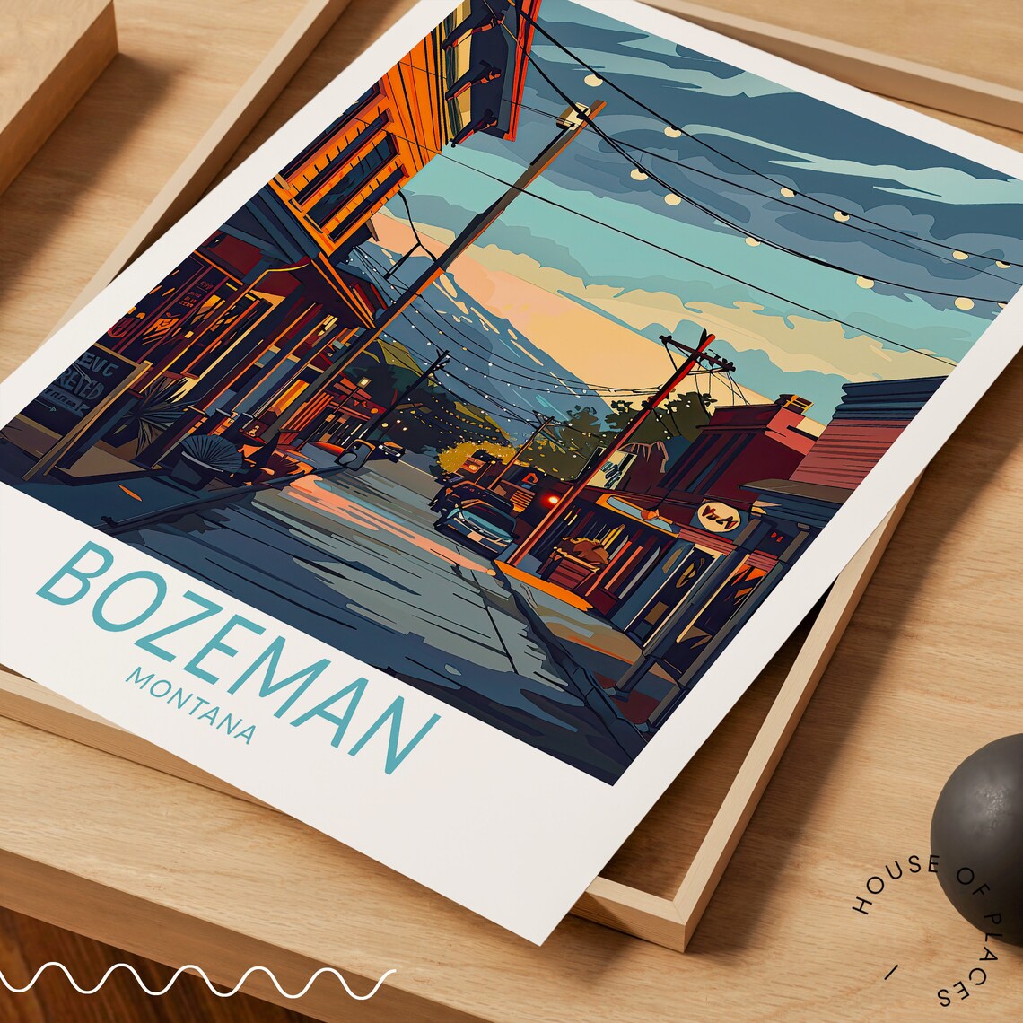Bozeman Travel Poster, Montana City Wall Art - Image 3