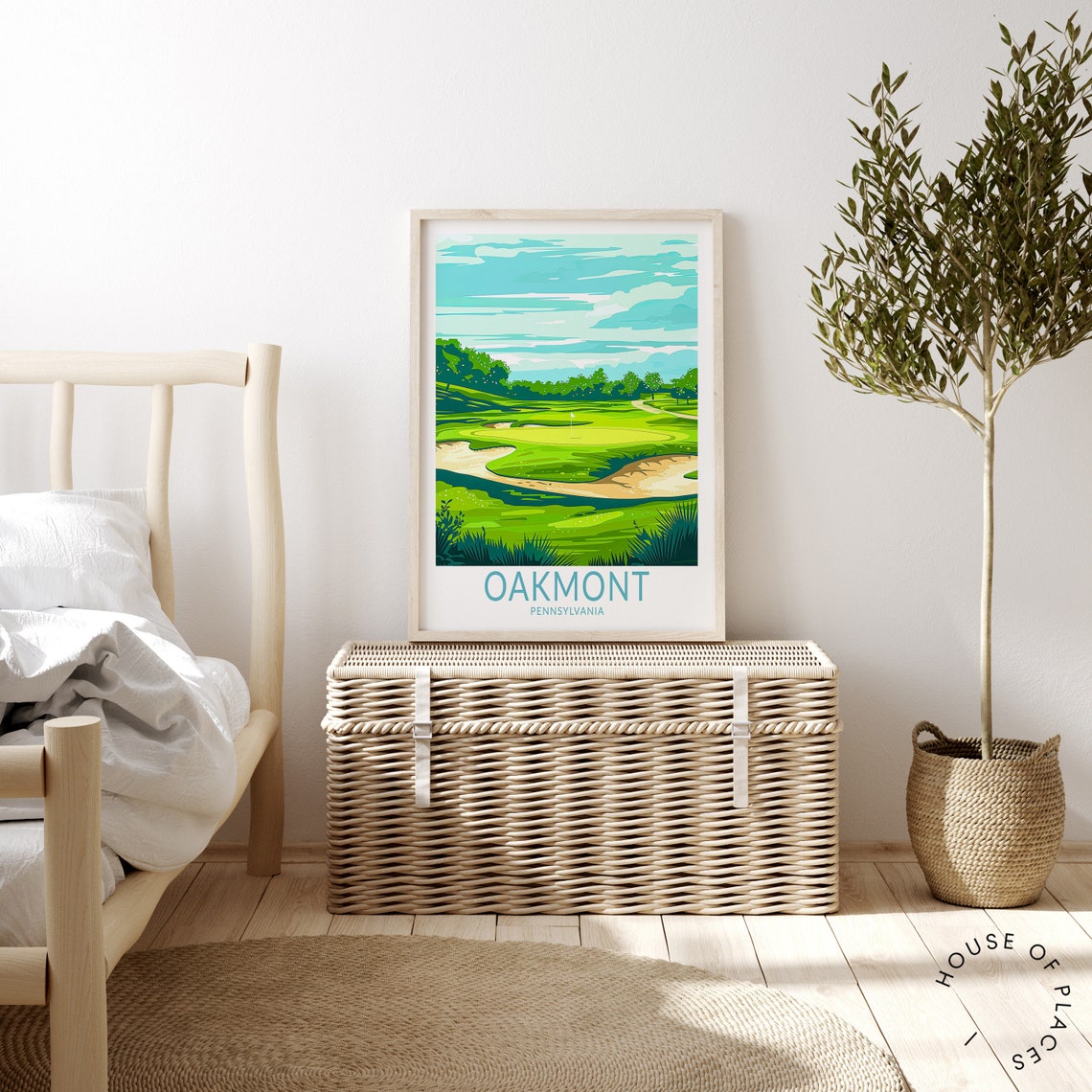Oakmont Pennsylvania Golf Course Bunker Fairway Greens Sports Poster - Image 3