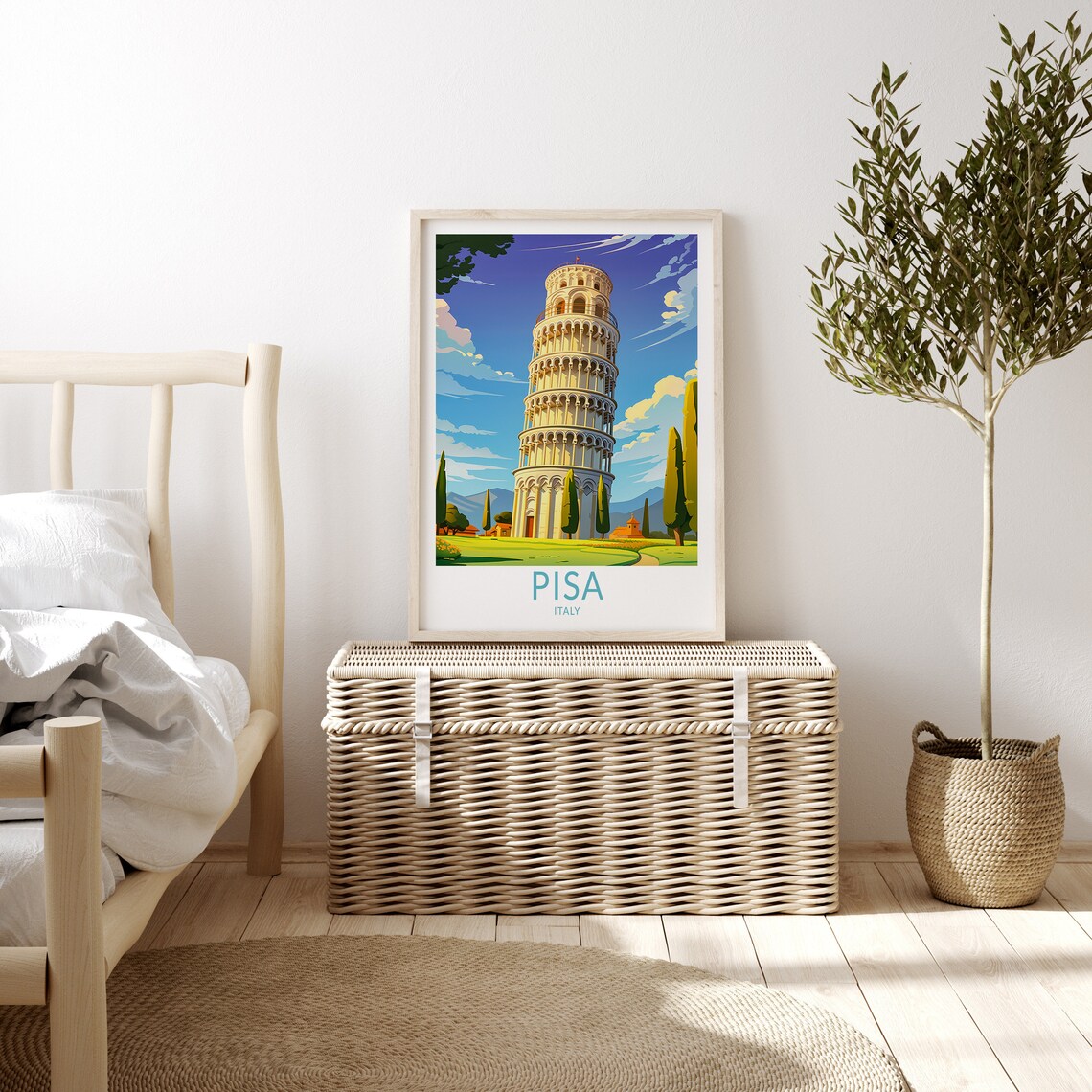 Pisa Italy Travel Poster, City Travel Art Print - Image 3