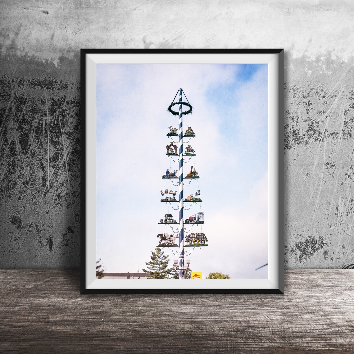 German Maypole, May Day Photography Print