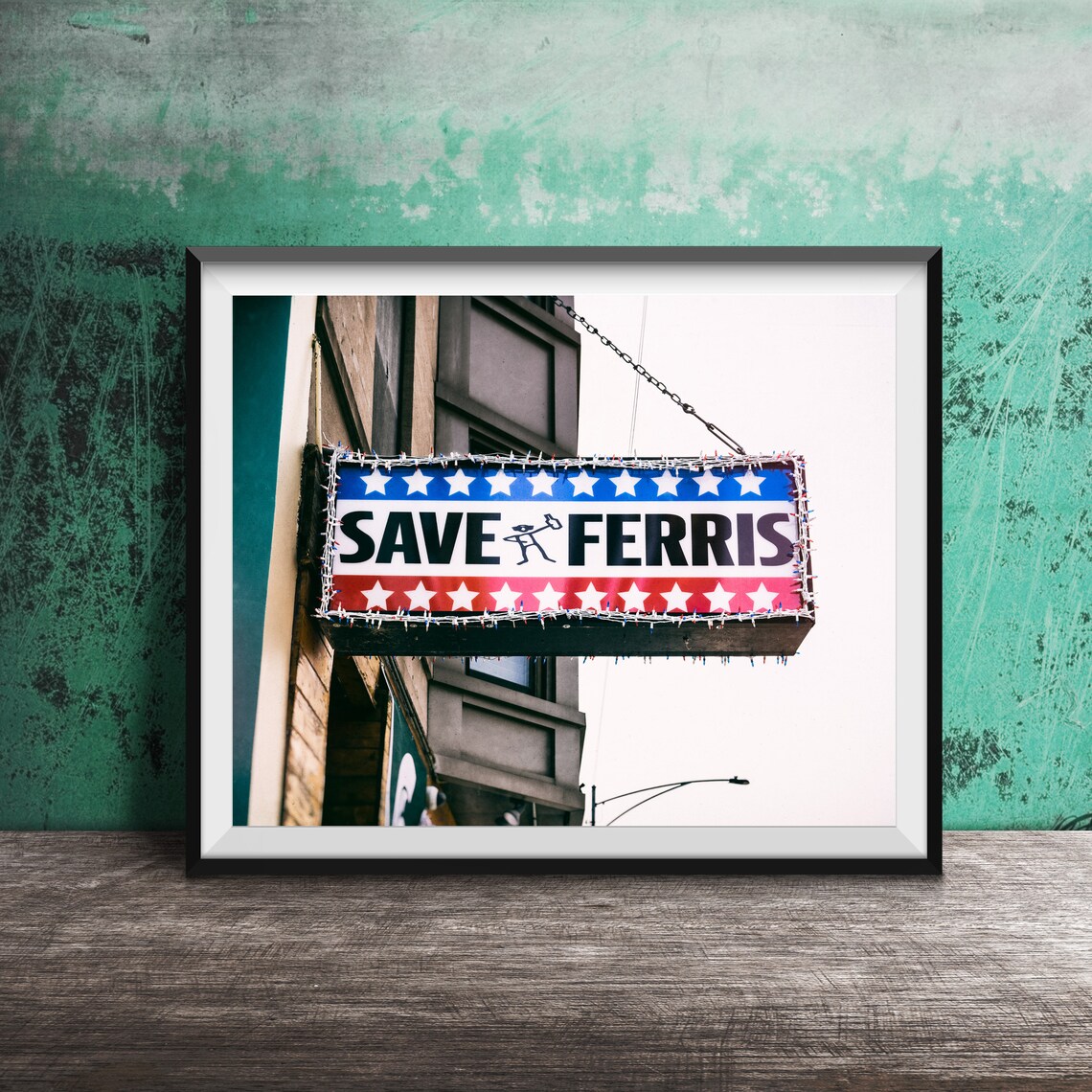 Save Ferris Chicago Bar Sign, Chicago Photo Print