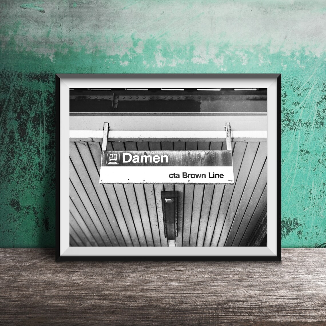 Damen Chicago CTA Brown Line Station Sign Photography Poster - Image 2