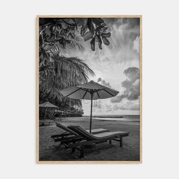 Fine Art Beach Print Black White Photography Poster Coastal Wall Art Nautical Decor Ocean Photography Modern Home Decor