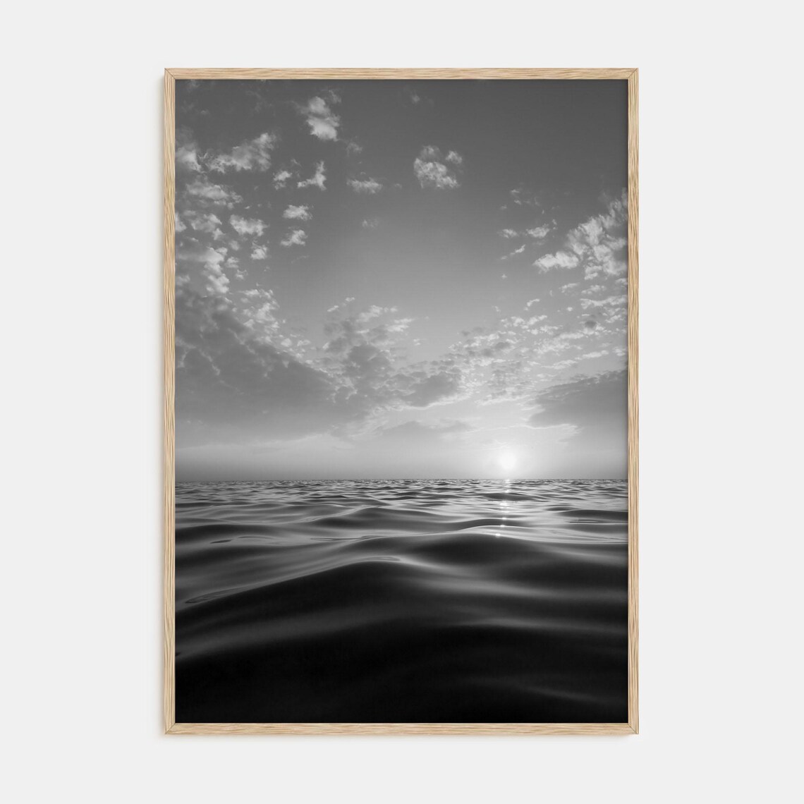 Black and White Sunset Photography Poster Art Print