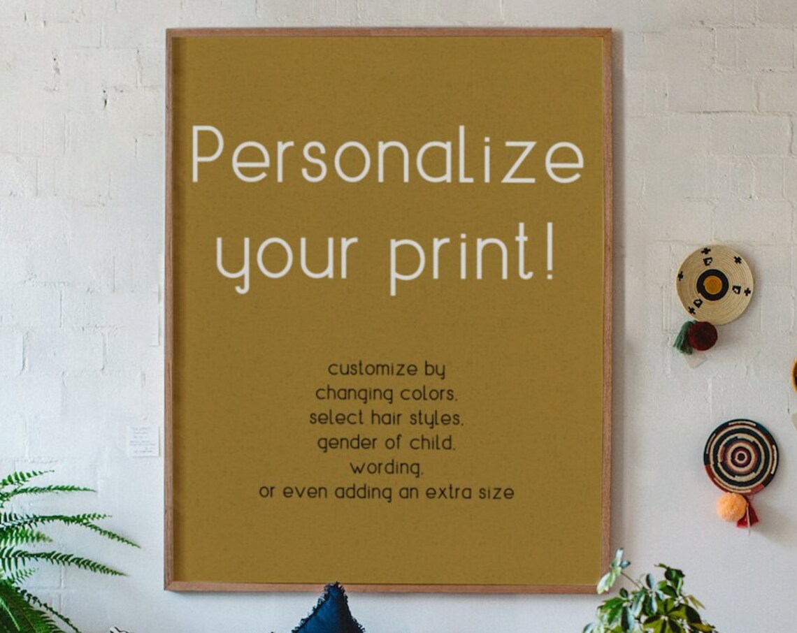 Personalize Your Custom Made to Order Options Listing Guide Poster