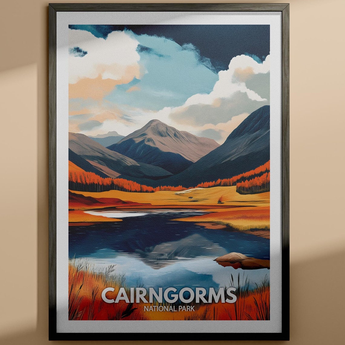 Cairngorms Print Cairngorms National Park Poster United Kingdom National Parks Wall Art United Kingdom Travel Poster Nature Prints