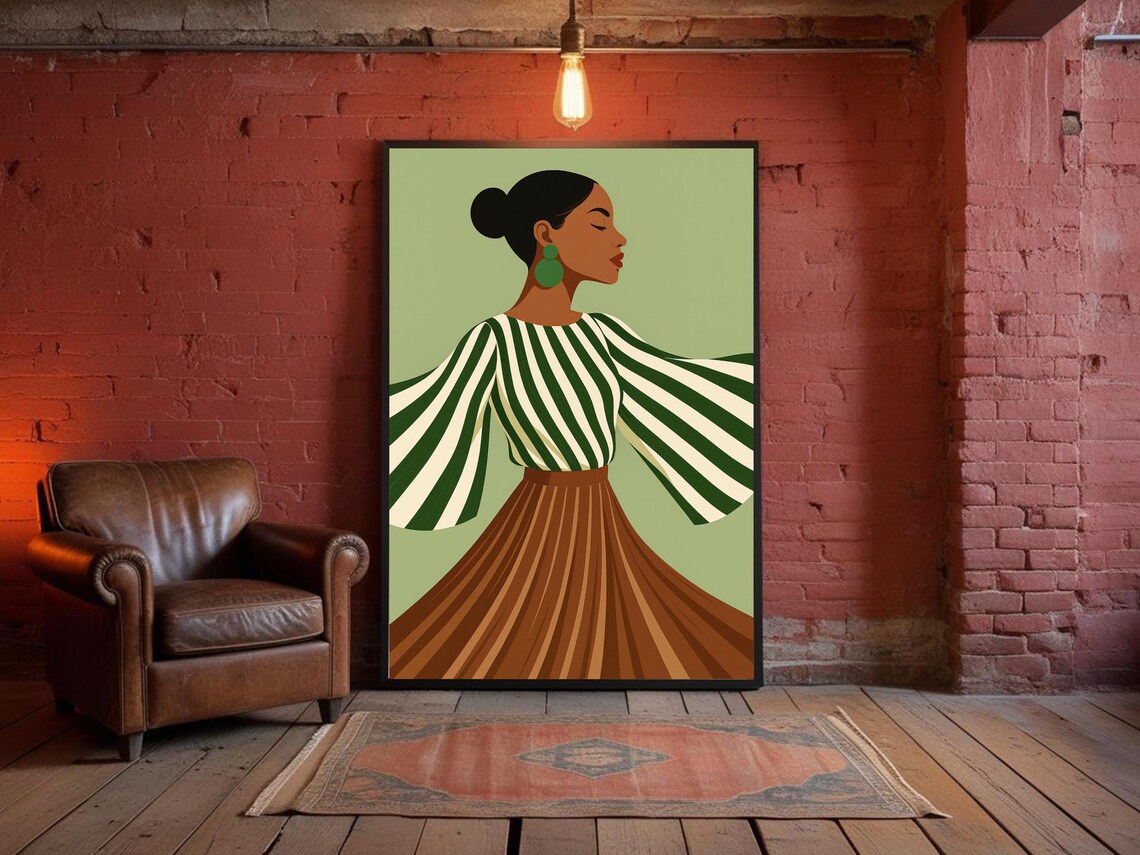 Minimalist Stylish Woman Fashion Illustration Art Print - Image 4