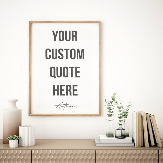 Custom Quote Bold Sans Sample Card Personalised Words Option Poster