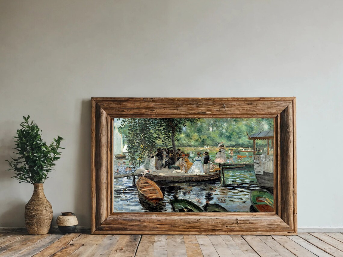 Renoir La Grenouillere Boats Bathing Riverside Impressionist Poster - Image 3