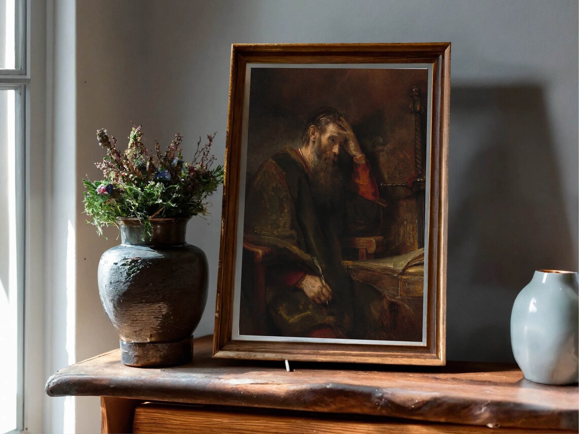 Apostle Paul By Rembrandt Art Print, Baroque Classic