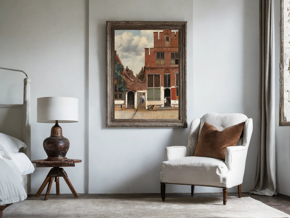 Vermeer Print Little Street In Delft By Johannes Vermeer Dutch Baroque Painting Vintage Cityscape Print City Wall Art - Image 8