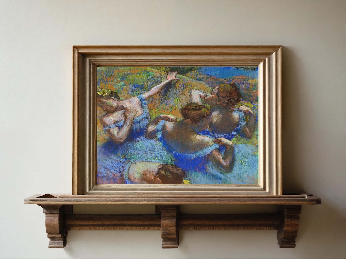 Edgar Degas Blue Dancers Famous Pastel Ballerinas Classic Print - Image 5