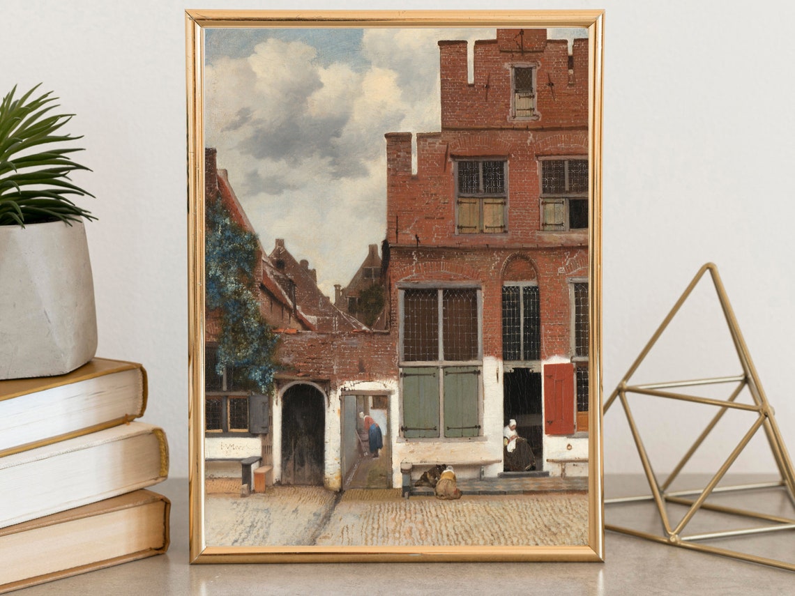 Vermeer Print Little Street In Delft By Johannes Vermeer Dutch Baroque Painting Vintage Cityscape Print City Wall Art - Image 5