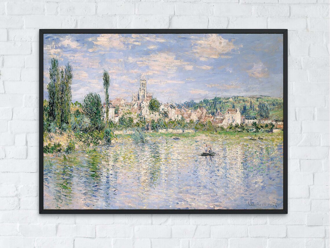 Claude Monet Vetheuil in Summer Seine Village Riverside Print - Image 2