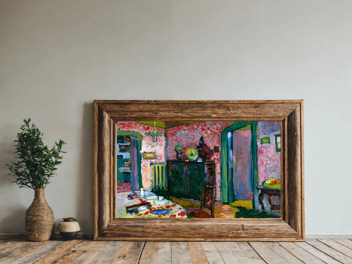 Kandinsky Colorful Interior Fauvist Expressionist Art Poster