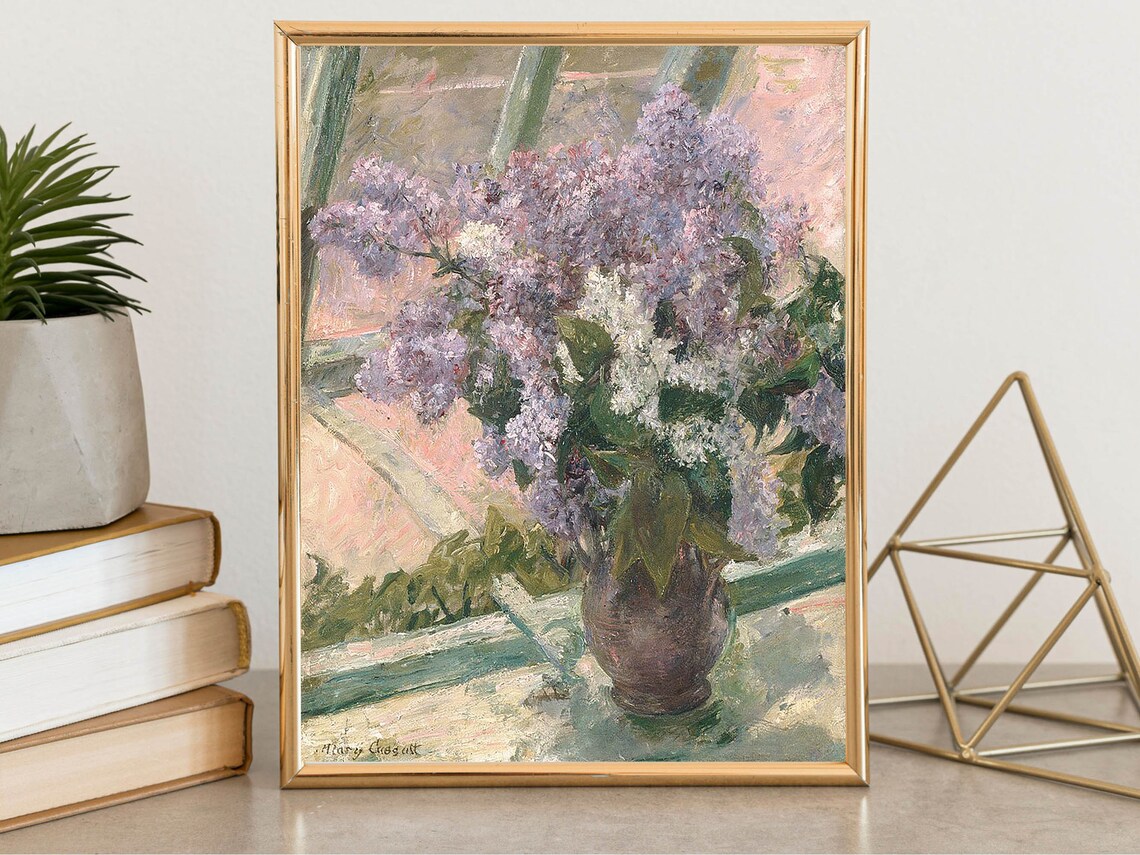 Mary Cassatt Lilacs Vintage Flower Still Life Impressionist Poster - Image 3