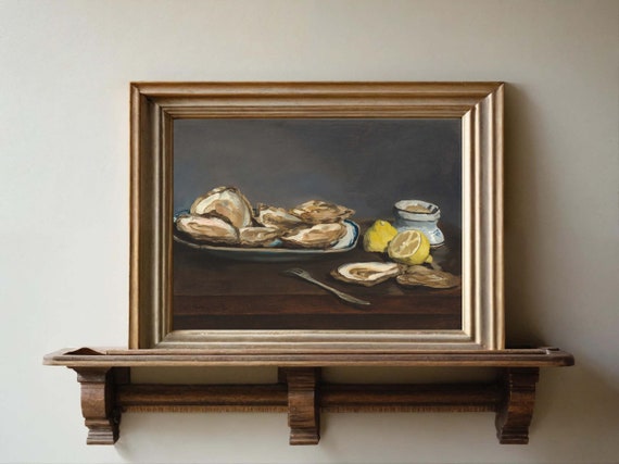 Still Life Of Oysters, Vintage Manet Art Print