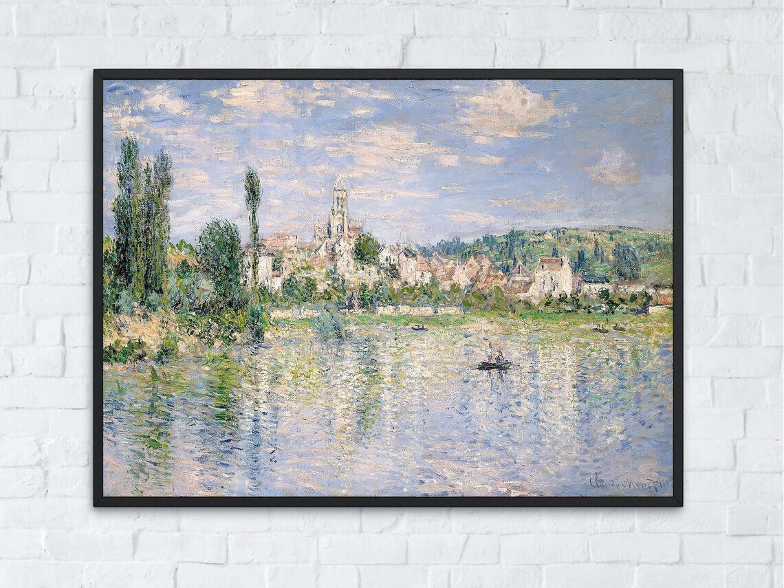 Claude Monet Vetheuil in Summer Seine Village Riverside Print - Image 6