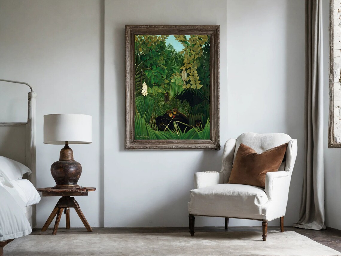 Henri Rousseau Merry Jesters Jungle Landscape Print - Image 7