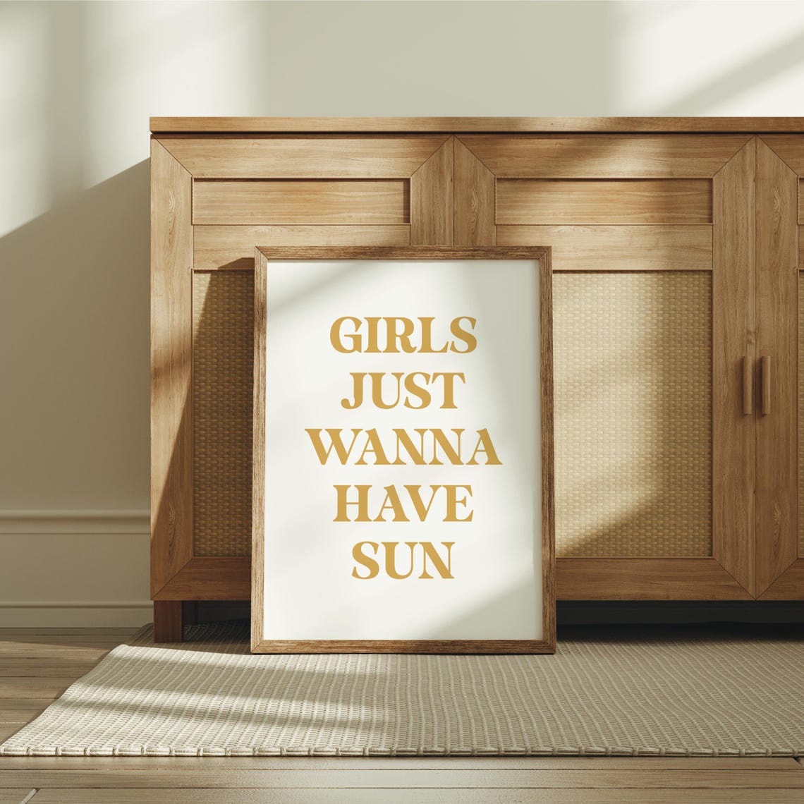 Girls Just Wanna Have Sun Print Girls Bedroom Nursery Decor Music Wall Art Summer Print Fun Kids Poster Bright And Fun Decor - Image 2