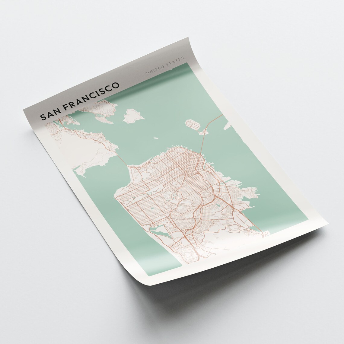 San Francisco Map Poster, California Travel Print - Image 2