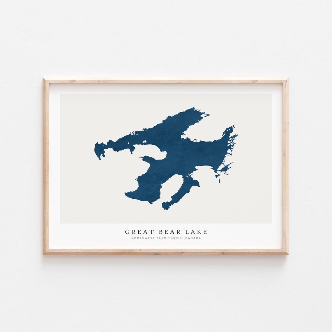 Great Bear Lake Print Poster Art Wall Map Canada