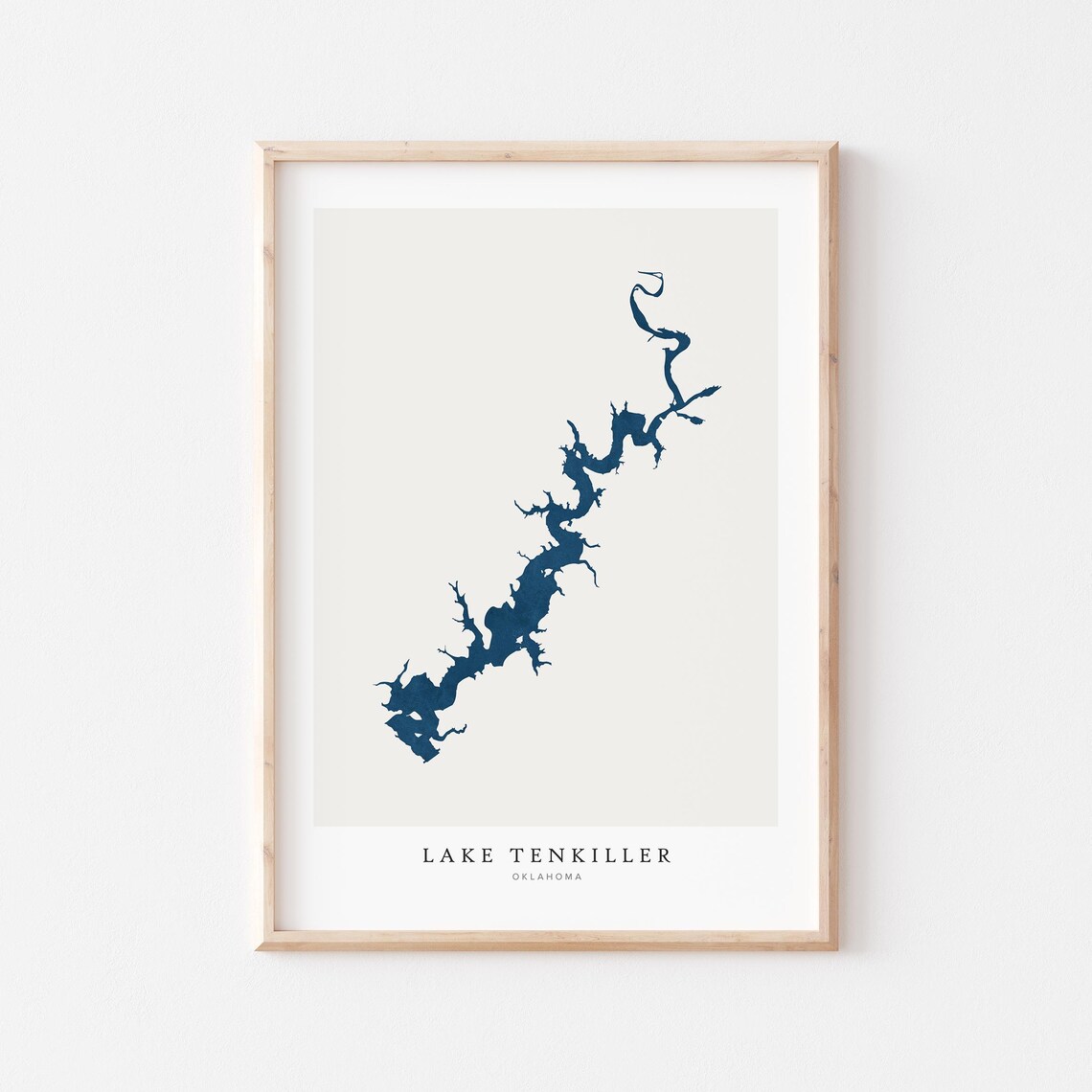 Lake Tenkiller Map Poster, Oklahoma Gift