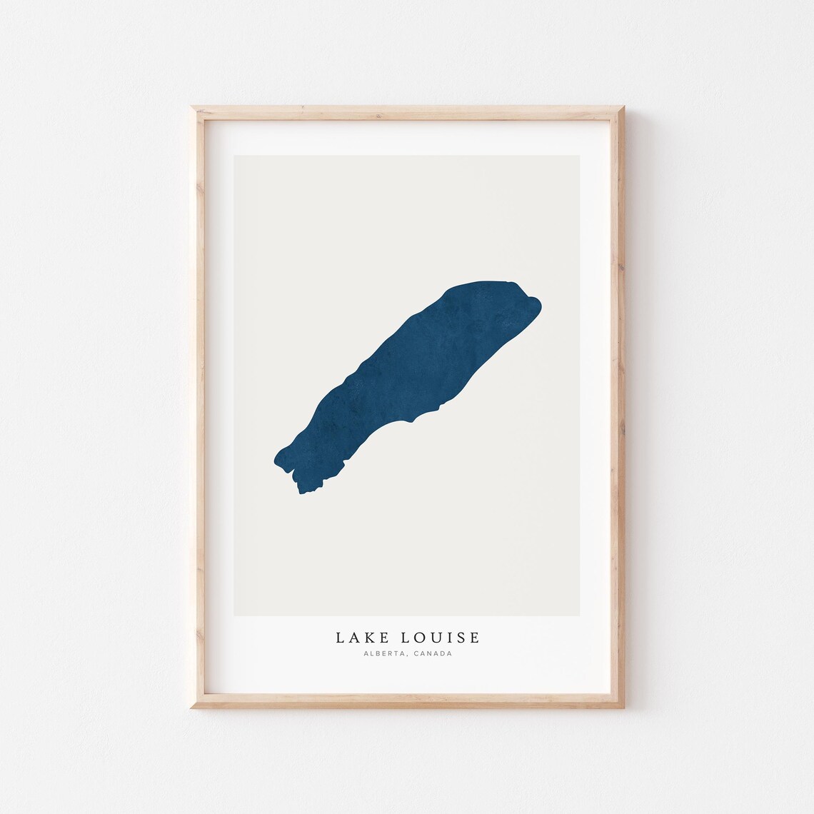 Lake Louise Map, Alberta Canada Poster Print