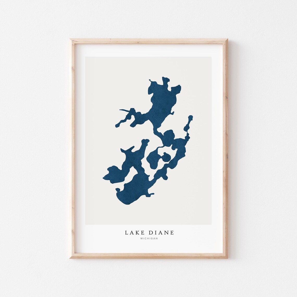 Lake Diane Map Poster Print, Michigan House Gift