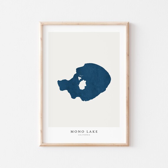 Mono Lake Print Poster Art Wall Map House Gift