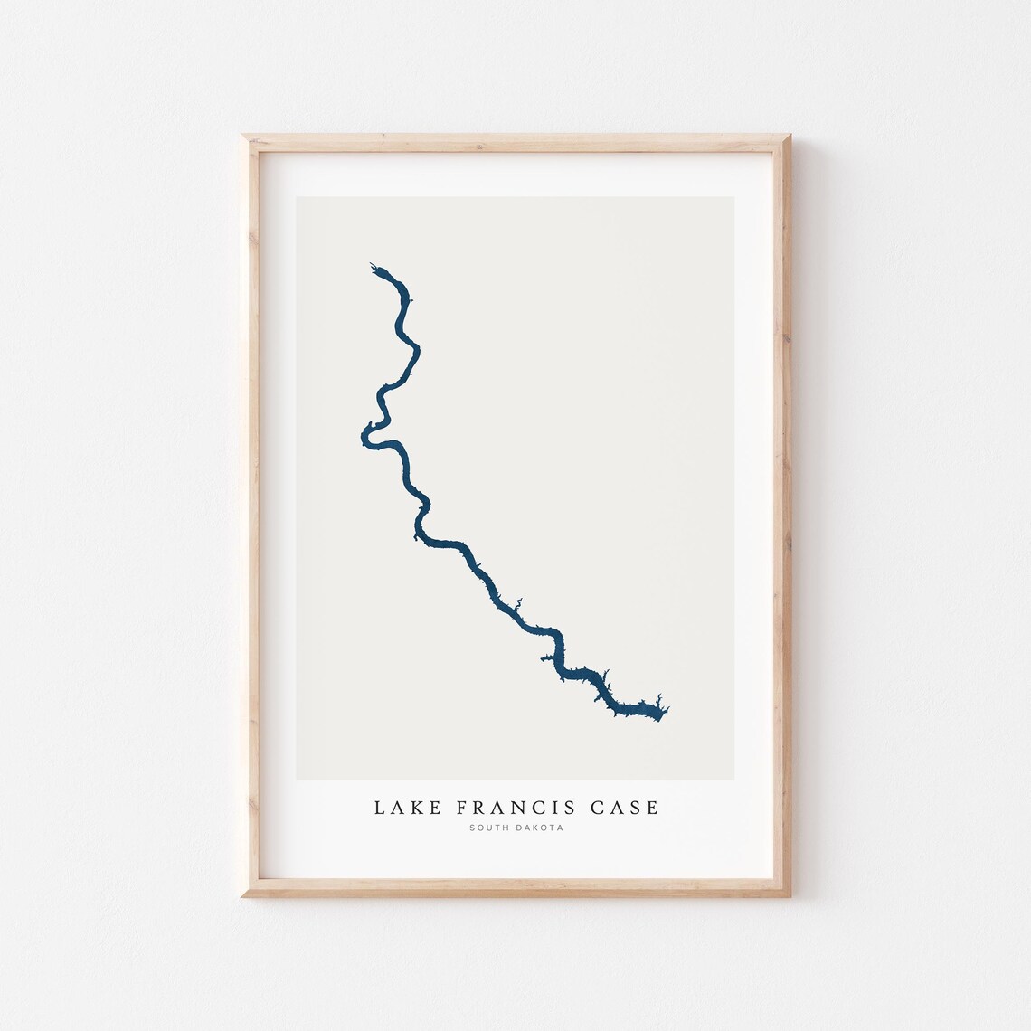Lake Francis Case Print Poster Art Map House Gift South Dakota