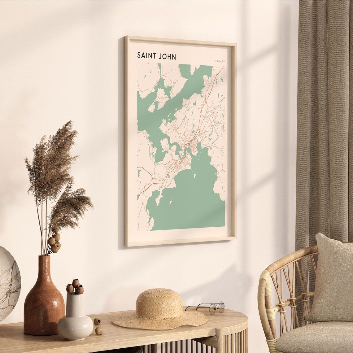 Saint John Map Poster, Saint John Canada Travel Poster - Image 3