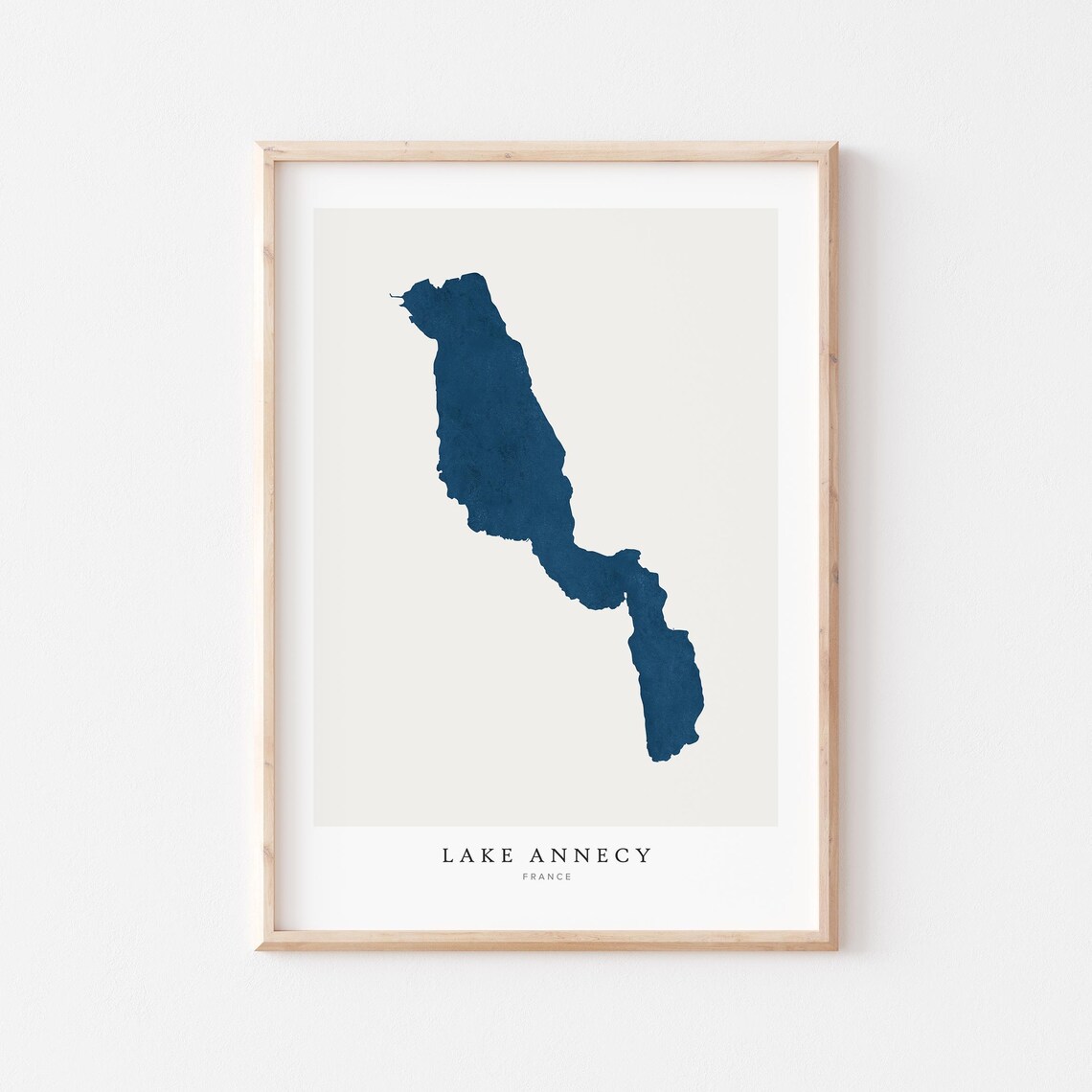 Lake Annecy Print Poster Art Wall Map France